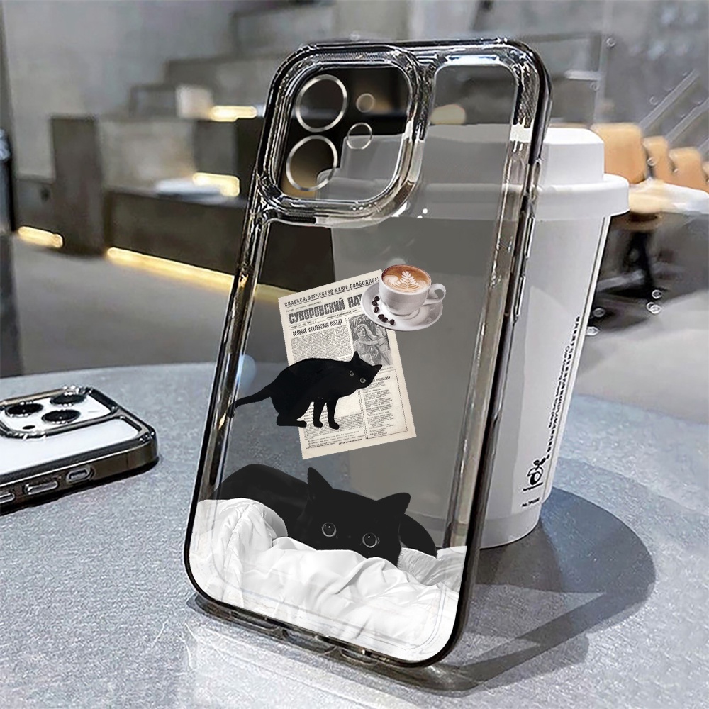 จัดส่งทันที เคสไอโฟน 16 กรณี for iPhone 11 13 12 14 15 Pro Max XS Max X XR 7 8Plus การ์ตูน Clear กันกระแทก Space Case