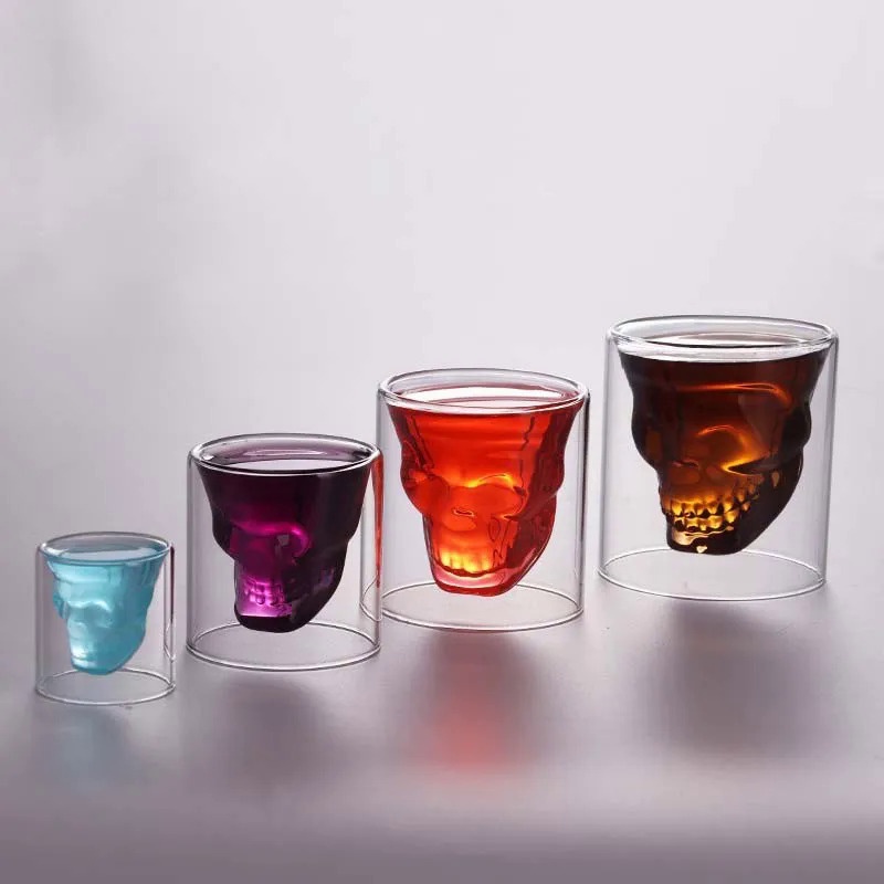 Lead Free Glass Creative Skull Cup Capacity Beer Cups Tea Mug Cocktail Wine Heat Resistant Coffee Mu