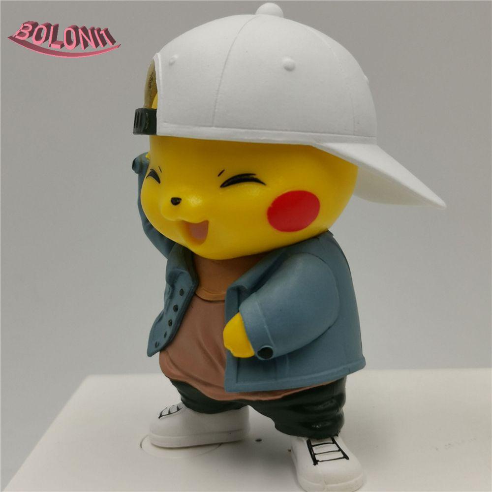 โมเดลฟิกเกอร์ รูปปิกาจู ผ้ายีน ขนาด 8 ซม. เหมาะกับของขวัญ สําหรับตกแต่งรถยนต์