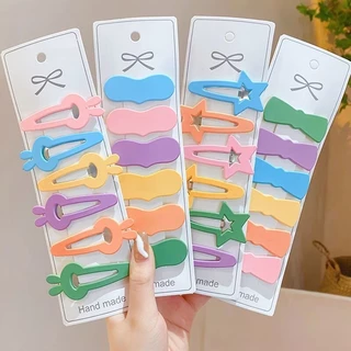COD-ในไทย💖1บาท กิ๊ฟติดผม Candy Color Frosted BB Clip แฮนด์เมด DIY คลิปหนีบผมสำหรับเด็ก-Kri