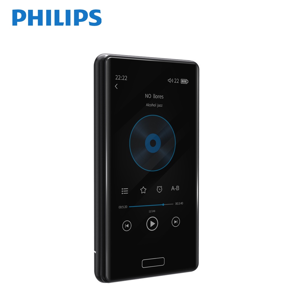 Philips เครื่องเล่น MP4 บลูทูธ 3.0 นิ้ว IPS หน้าจอสัมผัส แบบพกพา MP3