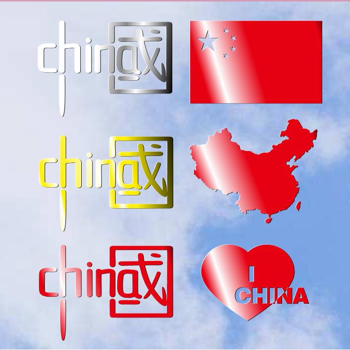 สติกเกอร์โลหะ ลายธงจีน ห้าดาว สีแดง กันน้ํา สําหรับติดตกแต่งรถยนต์ โทรศัพท์มือถือ โน้ตบุ๊ก คีย์บอร์ด คอมพิวเตอร์