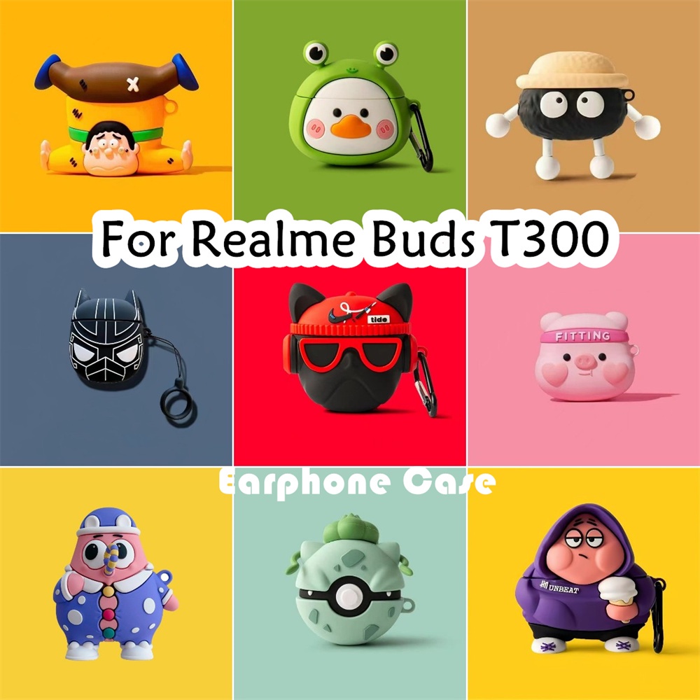 【Case Home】นําไปใช้กับ Realme Buds T300 เคส Case เคสหูฟัง การ์ตูนง่าย ซิลิโคนนุ่ม เคส เคสหูฟัง NO.1