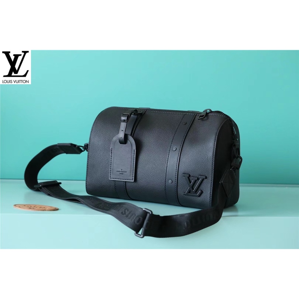หลุยส์วิตตอง Louis Vuitton กระเป๋าถือ lv 0 💰 [keepall city tote bag] m57082 กระเป๋าสะพายข้างผู้ชาย สีดำ (กรัม) 54lw