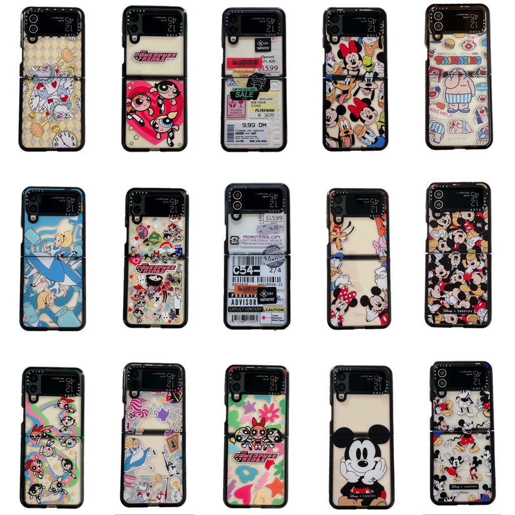 Disney Alice in Wonderland Mickey and Friends Casetify Impact Hard Clear เคสโทรศัพท์สําหรับ Samsung 