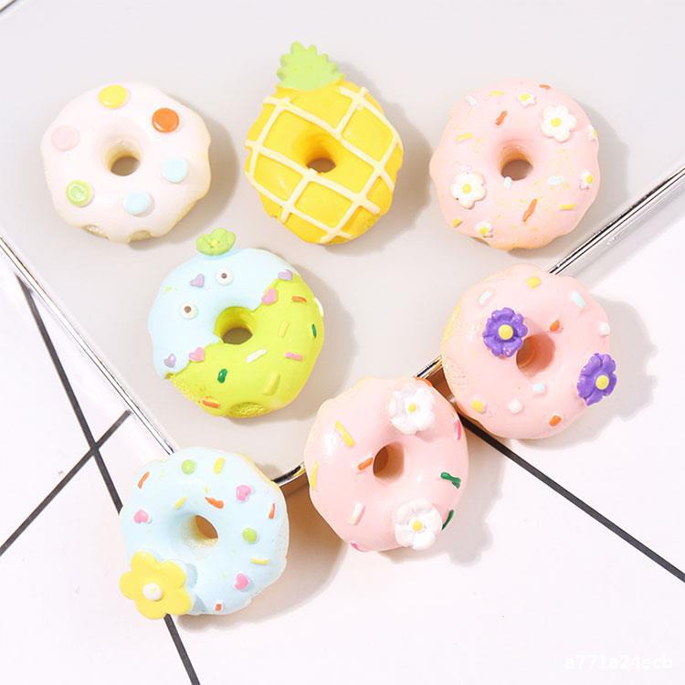 สับปะรดน่ารัก Jibits croc Doughnut Jibbits Daisy Jibitz Crocks Wave Point croc Charm สําหรับผู้หญิงอุปกรณ์รองเท้าตกแต่ง