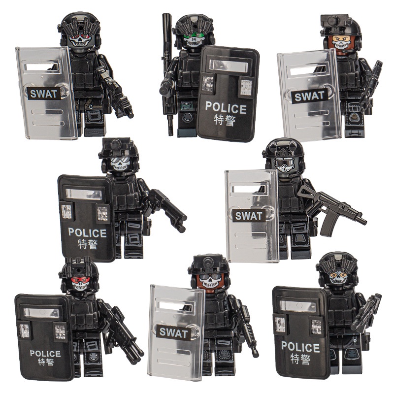 ชุดตัวต่อฟิกเกอร์ Ghost SWAT ขนาดเล็ก ของเล่นสําหรับเด็ก