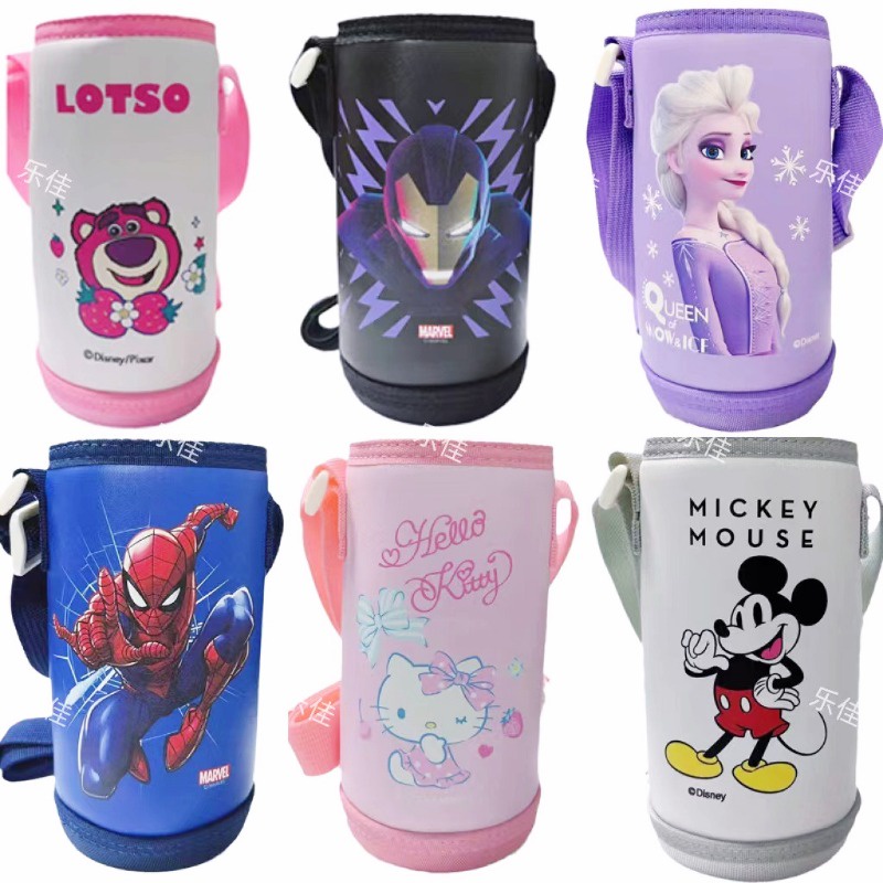 ปลอกหุ้มขวดน้ํา มีฉนวนกันความร้อน ลายการ์ตูนดิสนีย์ ไอรอนแมน พร้อมเชือกคล้อง กันตก