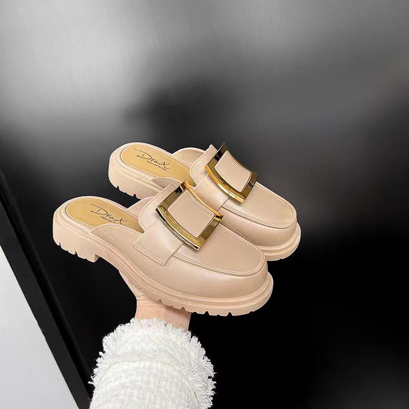 EnJoy  พร้อมส่ง (TO-DM) มาใหม่!! รองเท้าแบบสวม รองเท้าสวมเปิดส้น  วัสดุทำจากยางอย่างดี สุด ดีเทลอะไหล่ทอง เรียบหรู ราคา ถูกที่สุด ดีลบีเคเค แกลเลอรีภาพที่ 4