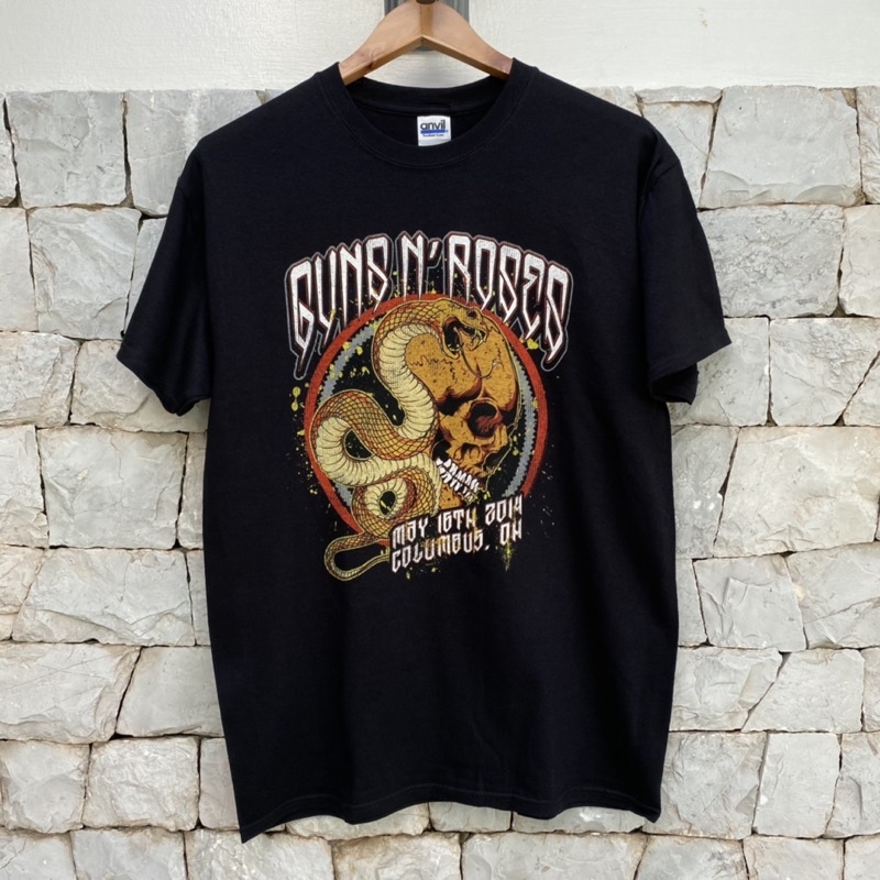ใหม่ เสื้อวง GUNS AND ROSES รับประกันแท้ 100% นำเข้าจาก USA