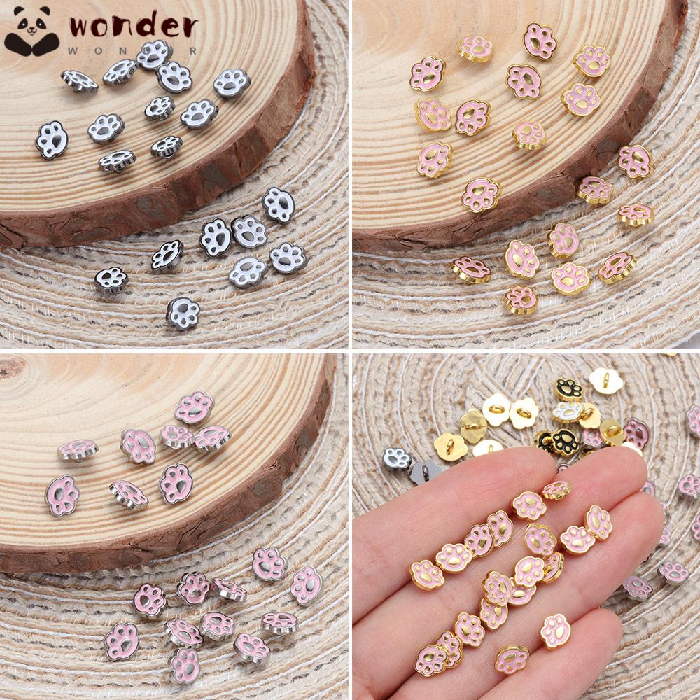 Wonder กระดุม รูปแมวน่ารัก ขนาดเล็ก 20 ชิ้น สําหรับตุ๊กตา DIY