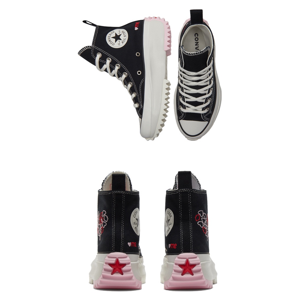 CONVERSE RUN STAR HIKE Muffin bottom thickened Valentine's Day limited LOVE ME casual sneakers for