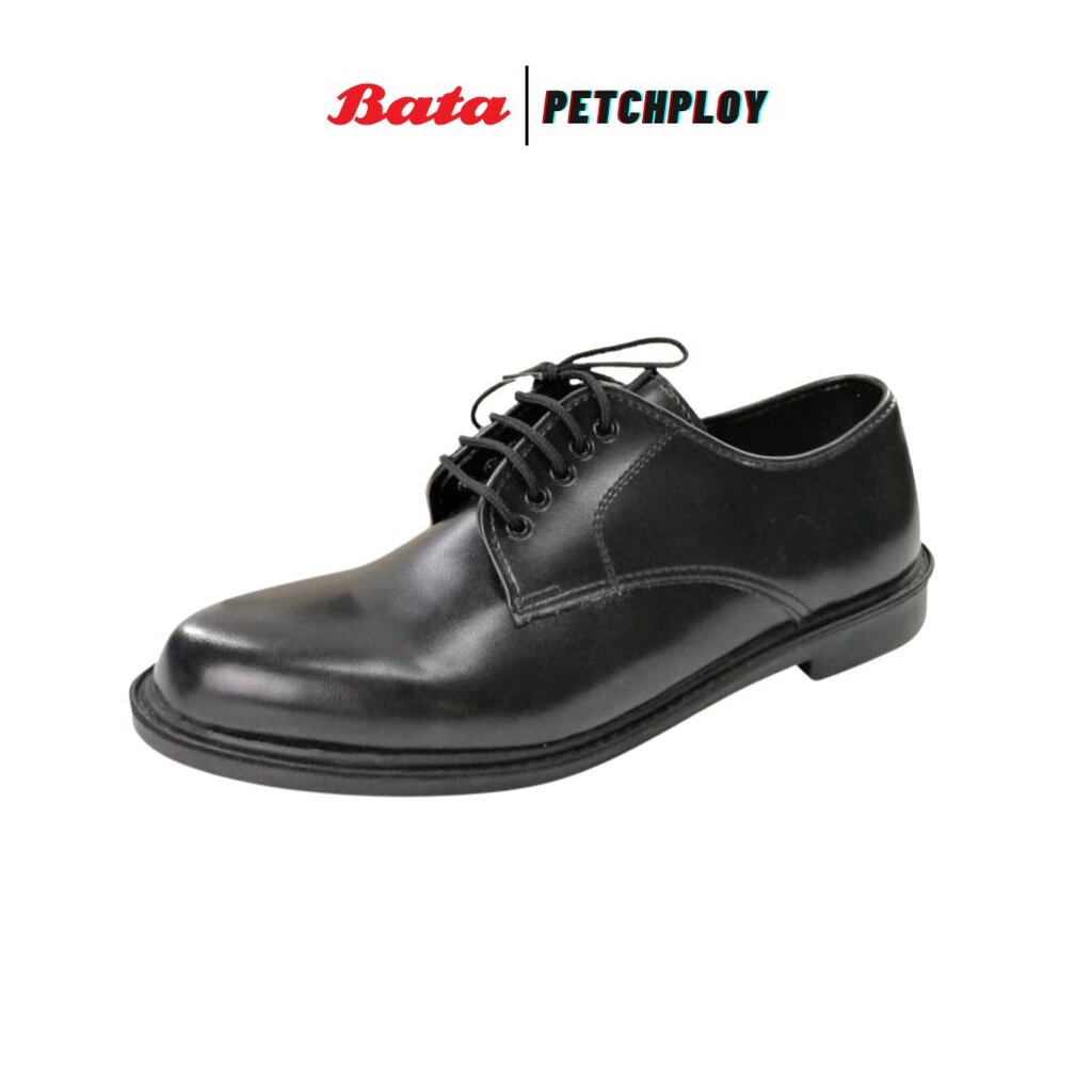 Bata รองเท้าคัชชูหนัง สีดำ แบบผูกเชือก ยี่ห้อบาจาของแท้ ใส่ทำงาน ใส่เรียน รองเท้าทางการ เบอร์ 2-12 (35-47) รุ่น 821-6...