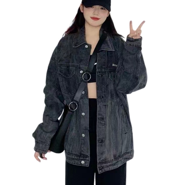 Fashion เสื้อเเจ็คเก็ตยีนส์ผู้หญิงทรงโอเวอร์ไซค์ รุ่น W8789