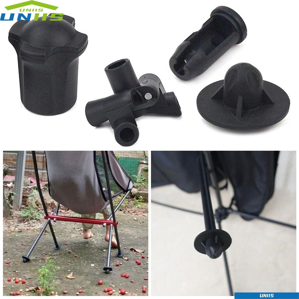 Uniis ปลอกสวมหุ้มขาเก้าอี้ รูปดวงจันทร์ ถอดได้ กันการสึกหรอ อุปกรณ์เสริม สําหรับตั้งแคมป์ 1 ชุด