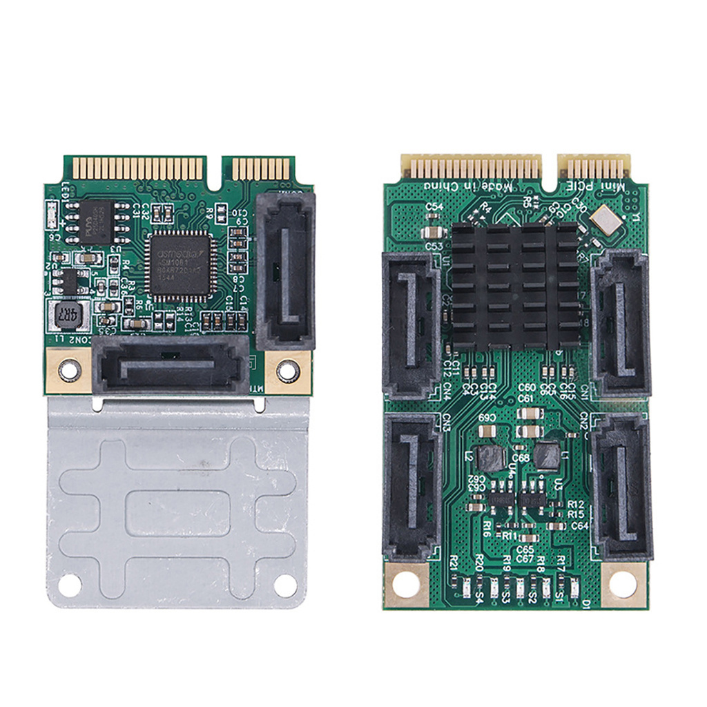 Jmt อะแดปเตอร์การ์ดขยาย Mini PCI-E เป็น SATA3.0 M.2 PCI-Express 2.0 SSD B+M คีย์การ์ดไรเซอร์ 5.0 2.5
