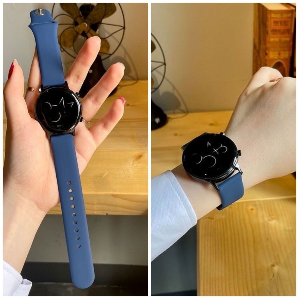 สายนาฬิกาGarmin forerunner165 55 245 645 255 158 245M645M S40 Venu2Venu2plus 3ซิลิโคนสีเรียบ20mm22mm - รูปที่ 2