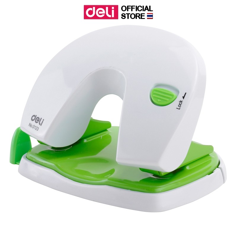 เครื่องเจาะรูกระดาษ 2 รู Deli 0123 ขนาดกะทัดรัด แข็งแรง ใช้งานง่าย สำหรับสำนักงาน Paper Punch - รูปที่ 3