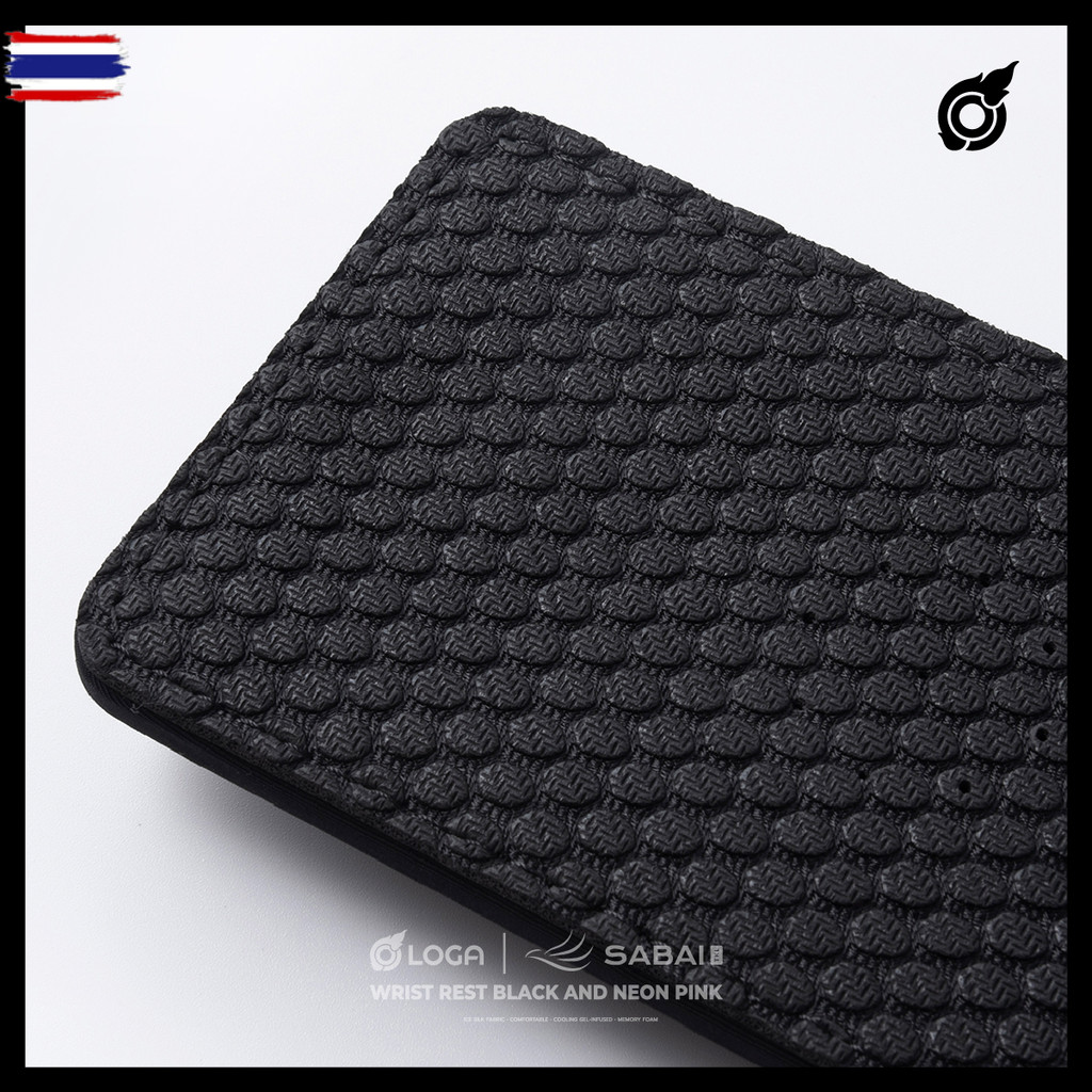 LOGA SABAI TKL Wristrest : ที่รองข้อมือแนุ่ม ผ้า Ice silk สำหรัผู้ใช้ Keyboard ทรงสูง
