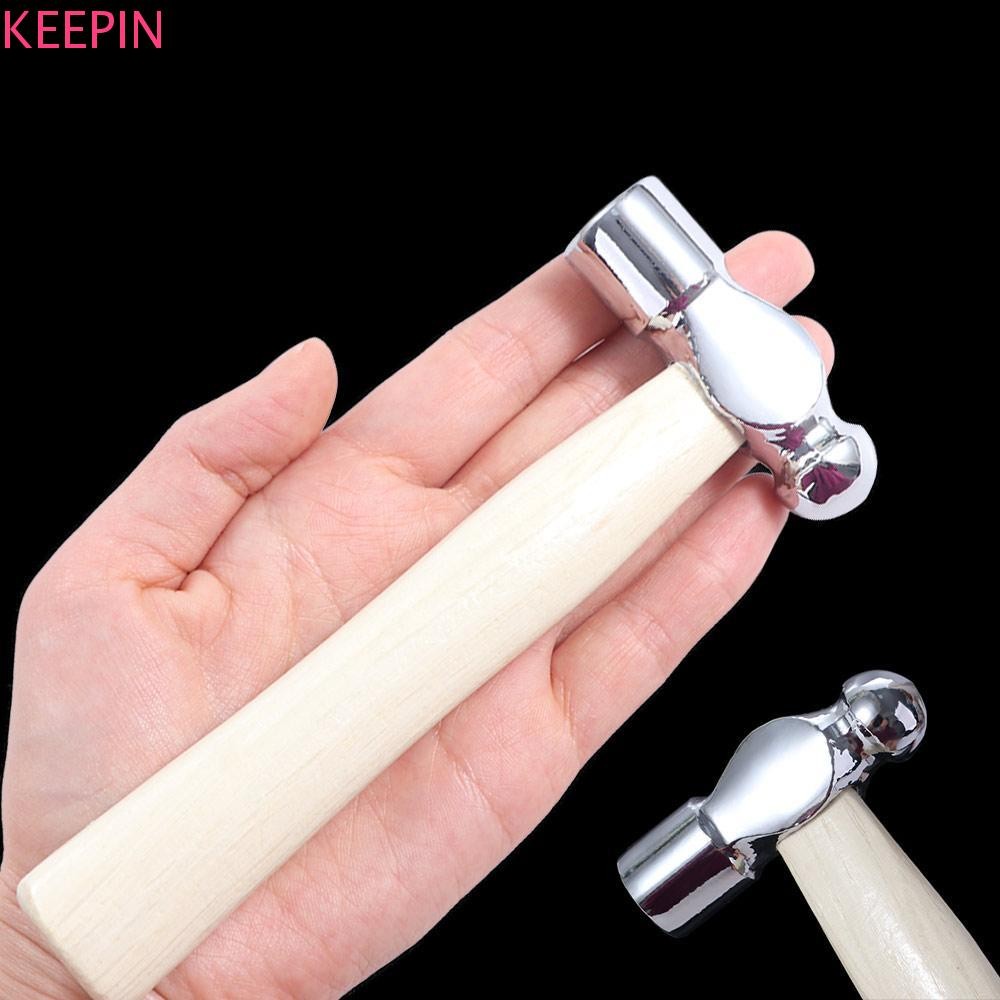 Keepin Mini Hammer, ค้อนมือมัลติฟังก์ชั่นหัวกลม, เครื่องมือช่างฮาร์ดแวร์ ด้ามไม้ Small Ball Peen Hammer งานไม้