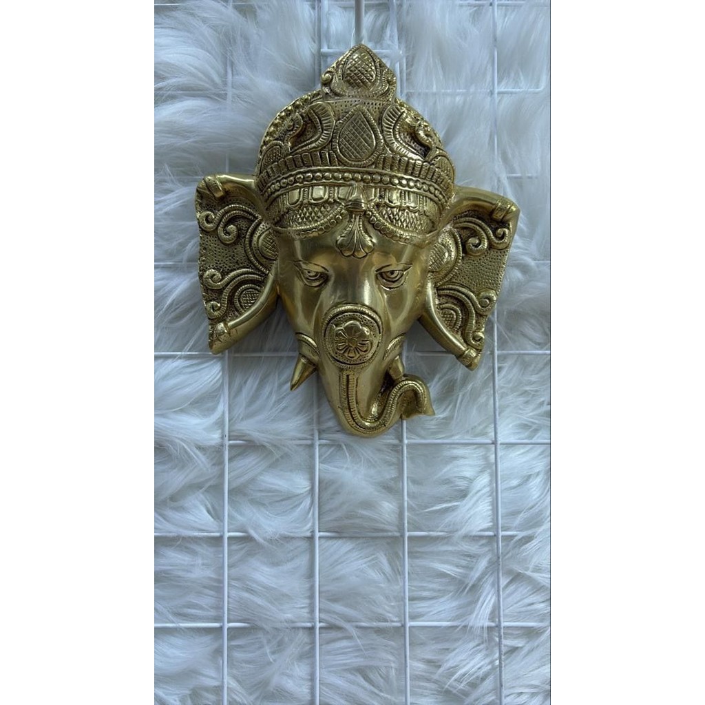 BR206 - ทองเหลือง Vinayagar Face Wall Decor