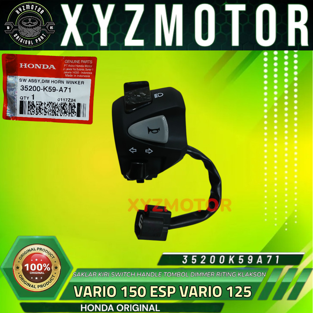 TOMBOL ซ้ายสวิทช์ HANDLE DIMMER ปุ่ม HORN VARIO 125 150 ESPAHM 35200-K59-A71