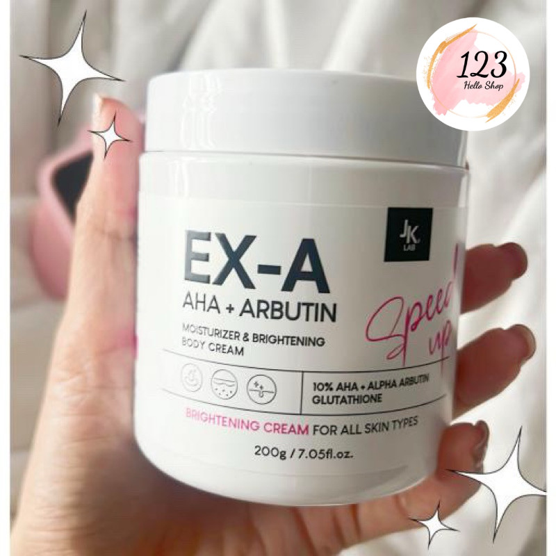 🩵 JkxLab Ex-a Aha Arbutin Body Cream เจเค เอ็กซ์แลป เอ็กซ์ เอ บอดี้ ครีม 200 กรัม✨