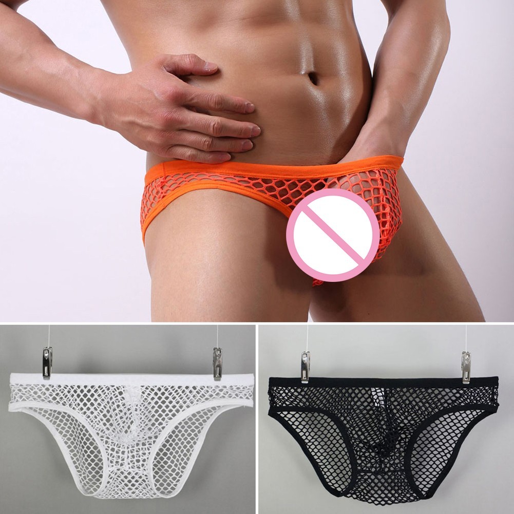 BIG DISCOUNTS Clubwear Trunk เอวต่ําทองซีทรูโปร่งใสกางเกงบุรุษชุดชั้นใน [TRSBX-TH]