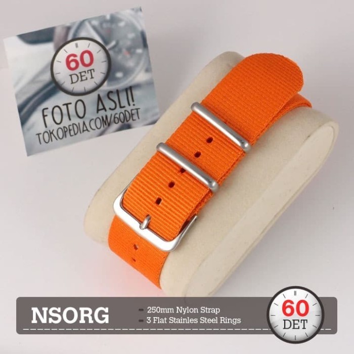 [ Nato Strap Nylon Canvas Fabric Watch Strap 12mm 14mm 16mm NSORG - 12mm