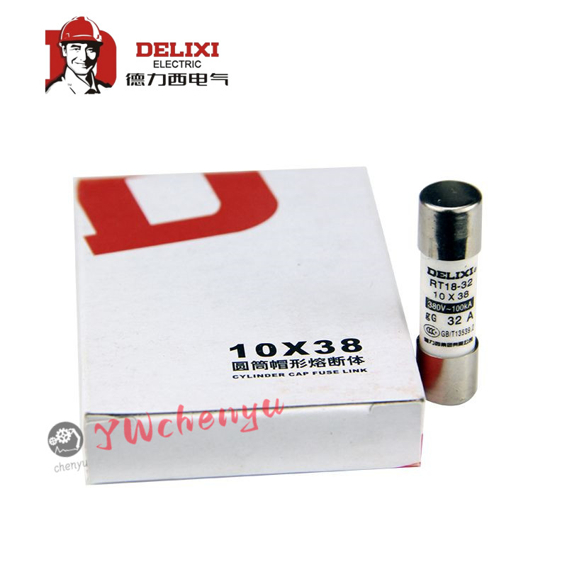 DELIXI ฟิวส์,RT18-32 เซรามิคแรงดันไฟฟ้าต่ำฟิวส์ core,ฟิวส์ลวด RT14-63 ฟิวส์ 10*38 มม.