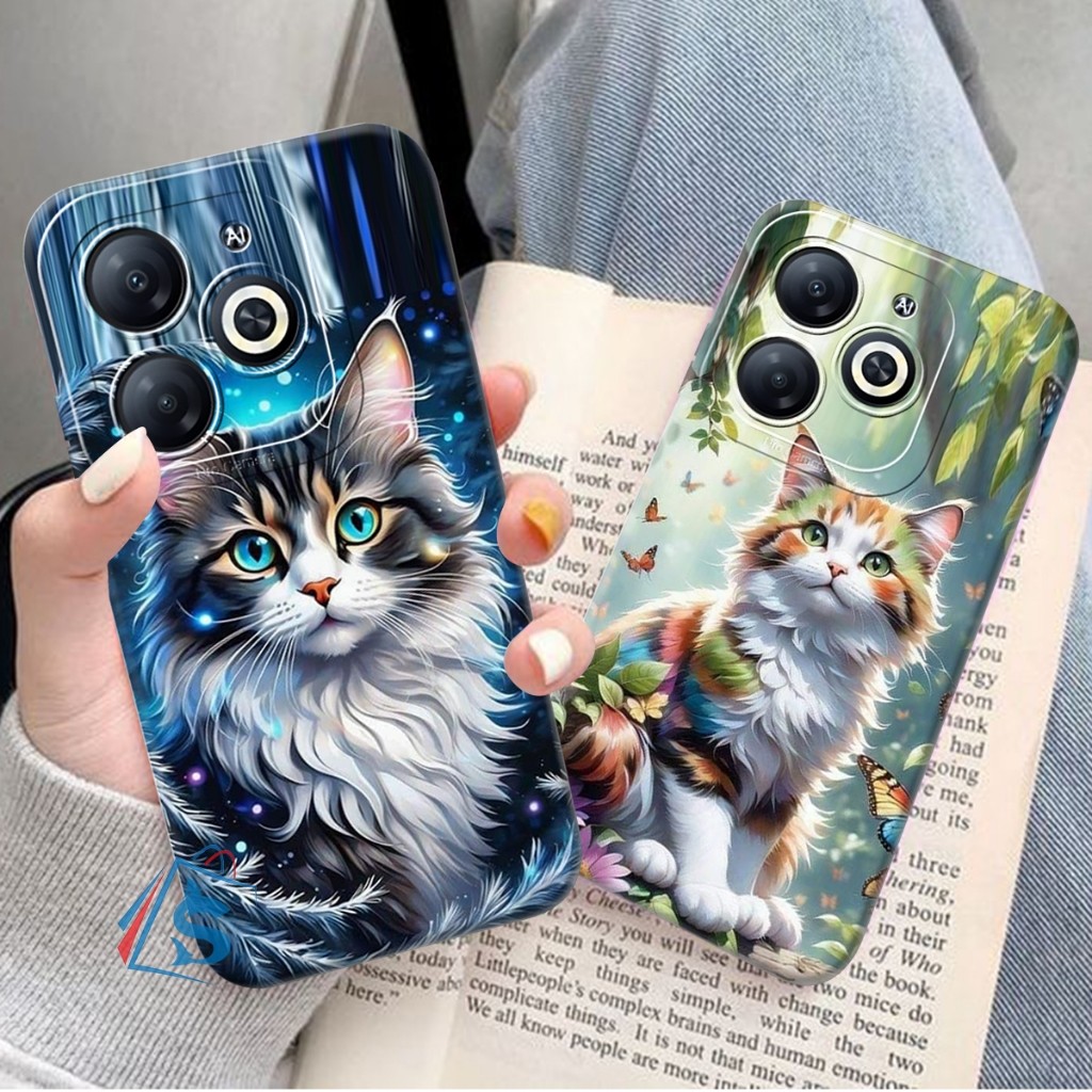 [SHARK CASE] Softcase ITEL A70 A60 A60S P40 S23 S23 PLUS Beautiful Cat Motif - Itel Cessing - เคส It