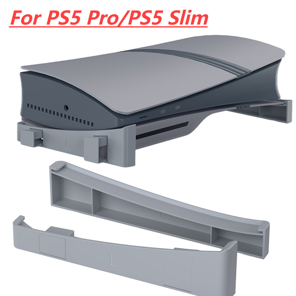 สําหรับ PS5 Pro/PS5 Slim Digital Edition และ Disc Edition ฐานแนวนอนที่วางขาตั้งเกมคอนโซลขาตั้งชั้นเก็บวงเล็บ