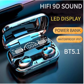 Tws หูฟังบลูทูธไร้สาย หน้าจอแสดงผล LED 9D เบส HiFi OLDL