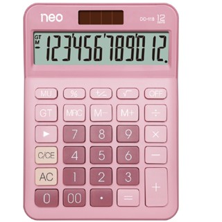 NEO เครื่องคิดเลข 12 หลัก รุ่น DC-118 สีชมพู