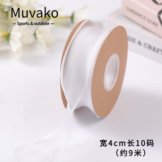 Muvako ริบบิ้นผ้าชีฟอง กว้าง 1.5 นิ้ว 30 หลา 3 สี สําหรับห่อของขวัญ ตกแต่งบ้าน DIY