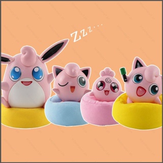 Nana โมเดลฟิกเกอร์ Pokemon Jigglypuff Igglybuff Wigglytuff ของเล่นสําหรับเด็ก 4 ชิ้น