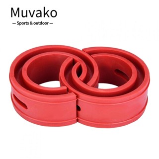 Muvako บัฟเฟอร์โช๊คอัพรถยนต์ ยาง กันสึกหรอ 112 มม. สีแดง 2 ชิ้น