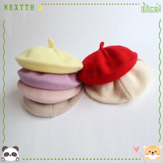 Nextth หมวกเบเร่ต์ ผ้าถัก ให้ความอบอุ่น หลากสี สไตล์วินเทจ สําหรับเด็กผู้หญิง