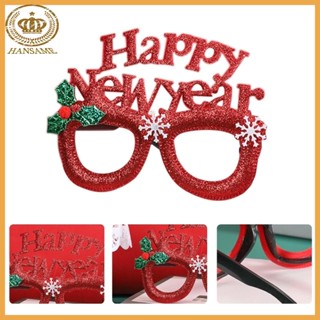 Han กรอบแว่นตา ลาย Happy New Year พร็อพถ่ายรูป สําหรับตกแต่งคริสต์มาส