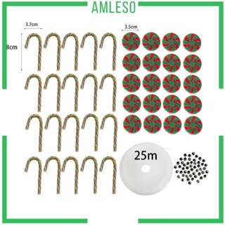 [Amleso] จี้ไม้เท้า แขวนตกแต่งต้นคริสต์มาส