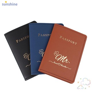 Ssunshine กระเป๋าใส่หนังสือเดินทาง บัตรเครดิต หนัง PU กันน้ํา แบบพกพา