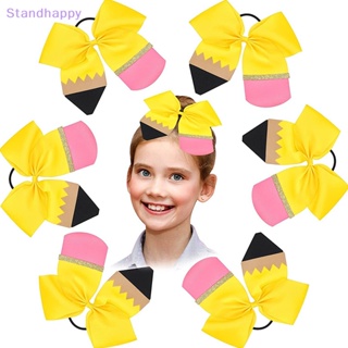 Standhappy ใหม่ โบว์เชียร์ ริบบิ้นดินสอ สีเหลือง สําหรับตกแต่งโรงเรียน เด็กอนุบาล