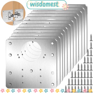 Wisdomest แผ่นบานพับ สเตนเลส สําหรับซ่อมแซมเฟอร์นิเจอร์ ลิ้นชัก 12 ชิ้น