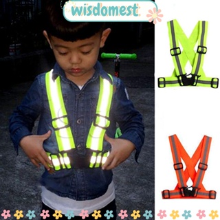 WISDOMEST เสื้อกั๊กสะท้อนแสง น้ําหนักเบา เพื่อความปลอดภัย สําหรับเด็ก กว้าง 4 ซม.