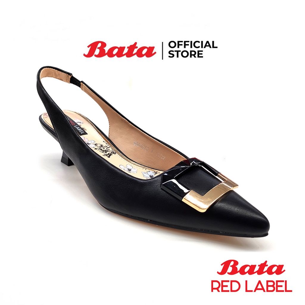 Bata บาจา Red Label รองเท้าส้นสูงรัดส้น สูง 2 นิ้ว สำหรับผู้หญิง รุ่น AMY AND LEE สีดำ 6606252 สีเบจ