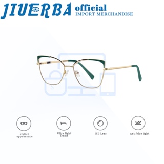 JIUERBA แว่นตา ป้องกันรังสียูวี ป้องกันแสงสีฟ้า สไตล์ตะวันตก เหมาะกับใส่คอมพิวเตอร์ แฟชั่นสําหรับผู้ชาย และผู้หญิง