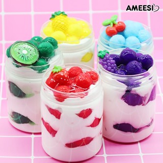 Ameesi โคลนสไลม์ไอศกรีม ผลไม้ ขนาด 60 120 มล. ของเล่นบรรเทาความเครียด สําหรับเด็ก