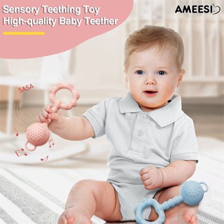 Ameesi ของเล่นยางกัดซิลิโคน เกรดอาหาร สําหรับเด็กทารก เด็กผู้ชาย และเด็กผู้หญิง