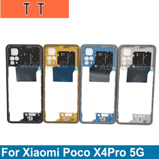 Aocarmo ของแท้ กรอบประตู ด้านหน้า และด้านหลัง พร้อมกุญแจด้านข้าง สําหรับ Xiaomi Poco X4 Pro 5G X4Pro