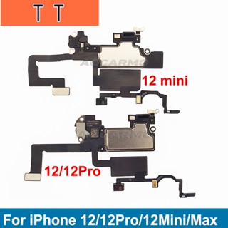 Aocarmo อะไหล่ลําโพงหูฟัง พร้อมเซนเซอร์ไฟ แบบเปลี่ยน สําหรับ iPhone 12 Pro Max 12 Mini